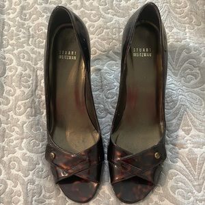 STUART WEITZMAN Brown Tortoise Shell Open Heel, 9